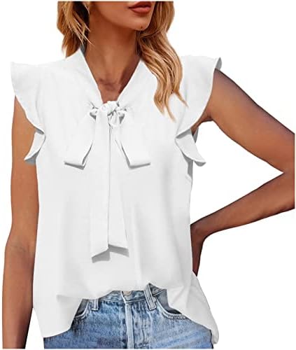 Ženski bluze bez rukava bez rukava bluze prsluke prsluk raširene cami rezervoar zavoja u nevolji obični bluze 2023