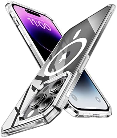 [Za iPhone 13PRO telefon za telefon], Kakalux magnetska futrola za iPhone 13PRO, MAGSAfe kompatibilan, sa zaštitom zračnih jastuka u sva četiri ugla i zaštitu od dlaka vojne ocjene za iPhone 13Pro-Clear.