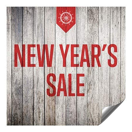 CGsignLab | Novogodišnja prodaja -Natično drvo Teška industrijska samoljepljiva aluminijska zidna zidna naljepnica | 36 x36