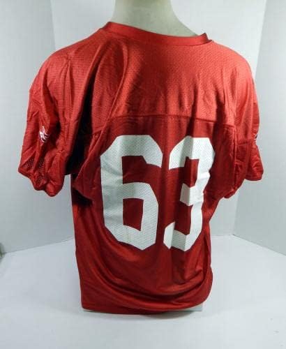 2011 San Francisco 49ers 63 Igra Izdana dres crvene prakse 2xl 81 - nepotpisana NFL igra rabljeni dresovi