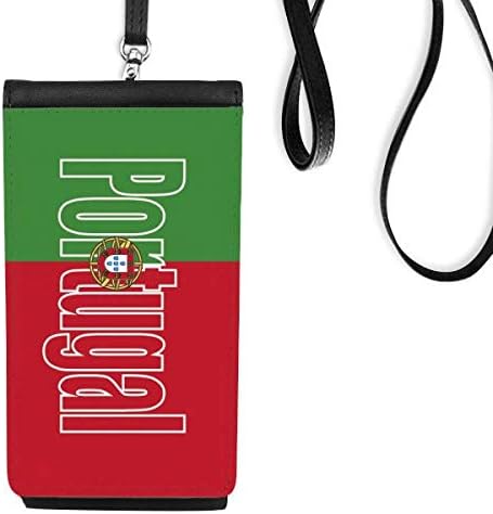 Portugal Država Zastava Naziv Telefon novčanik torbica Viseće torbice Crni džep