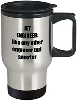 Putna krigla Jet inženjer - smiješna sarkastična termalna izolirana nehrđajućeg čelika za kafu poklon