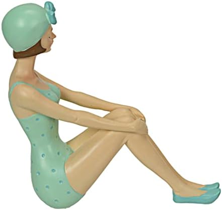 Retro kupatila Beauty Beach Girl Green Polka Dot kupaći kostim figurice Početna Dekor