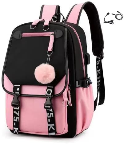 Backpack Bbslevy sa USB i audio kablom za studente, dvostruki ruksak i ležerni ruksak, 15,6-inčni ruksak za laptop za BTS, 11,4 x