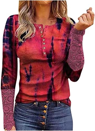 Ženski majica s dugim rukavima s dugim rukavima scoop vrat Duks ležerne prilike, modni pulover vrhove udobne potkoljenice