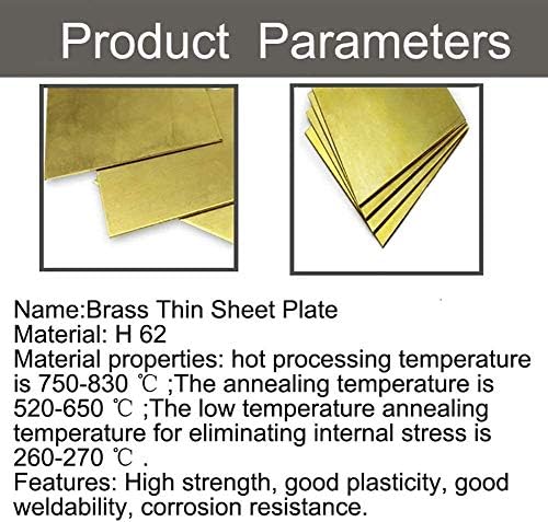 Z Kreirajte dizajn mesing ploča mesing bakar lim ploča Metal sirovo hlađenje industrijski materijali H62 Cu Debljina 1mm, 1 * 120