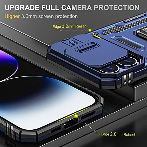 DNTMZIN za iPhone 12 Pro Max Case 6.7, zaštitni poklopac telefona za zaštitu telefona sa poboljšanim metalnim prstenom Kickstand,