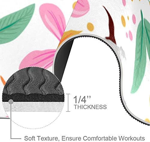 Siebzeh Floral Premium Thick Yoga Mat Eco Friendly Rubber Health & amp; fitnes Non Slip Mat za sve vrste vježbe joge i pilatesa