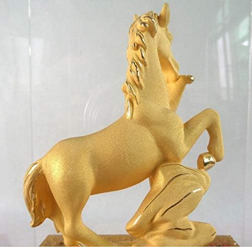 Zamtac YZ-1127 24K pozlaćeni religijski figurinski figurinski zlatni konjski statuu suvenir za obrt i poslovni poklon i unosni ukras
