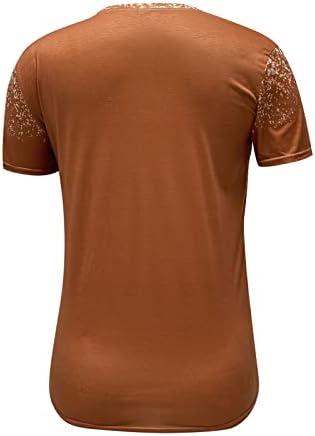 Grafičke majice za žene 3D silazne košulje za izrez Žene majica Loose Fit Short rukav plus veličina Udobne vrhunske vrhove