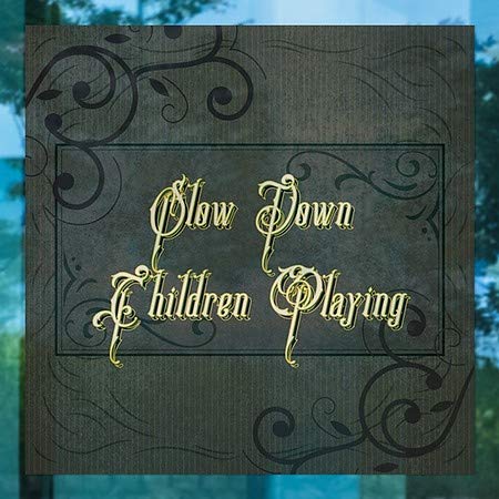 CGSignLab | Slowwow deca igraju -Victorian okvir Prozor Cling | 24 x24