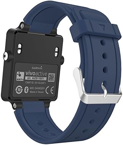 Moko Watch Band kompatibilan sa garmin vivoaktivnim, mekim silikonskim zamjenskim oblogom za kondiciju za ručne pojaseve sa metalnim