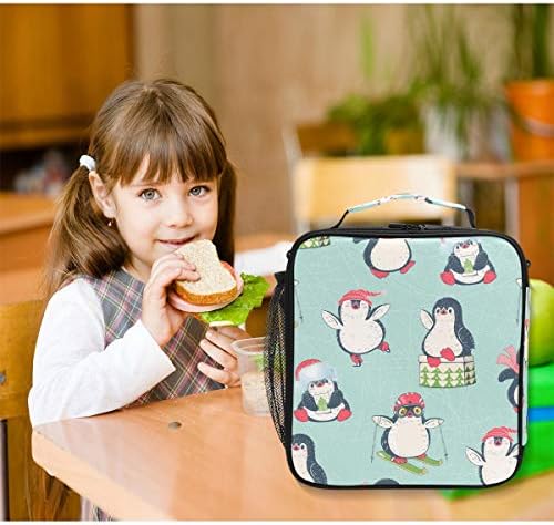 Prenosna kutija za ručak izolovana hladnjača torba za ručak Prep Kids Teens odrasli slatki pingvini Meal Lunch Tote Freezable naramenica
