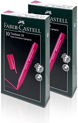 Faber-Castell Textliner 38 Highlighter olovka - 2 širine linije, super fluorescentne, živopisne boje, držač za usitnjeni, lagani i
