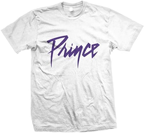 Princ zvanični ljubičasti Logo na bijeloj majici