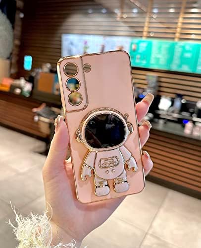 Nixinioo za iPhone Samsung Galaxy S21 Case Cute 6D ploča Skrivena štand sa štandom sa štandom i objektivom Film Zaštitni mekani TPU