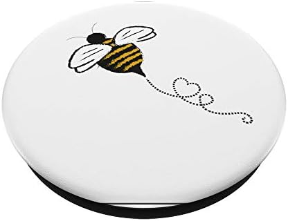 Bee Bumblebee Honey Heart Slatki pčelinji ljubimci Bijeli pozadini Popsoccockets zamjenjivi popgrip