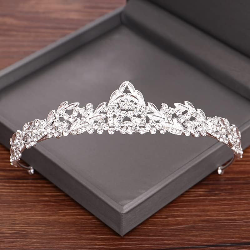 nakit za kosu kruna tijare za žene srebrne boje rhinestone traka za glavu Tiara princeza Bride Crown Hair Accessories djevojke mala