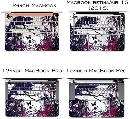 Lex alterna vinilna koža Kompatibilna s MacBook zrakom 13 inčni Mac Pro 16 Retina 15 12 2020 2019 2018 Sažetak Chameleon Tropical FERN list Galaxy Space Laptop Cover naljepnica naljepnica