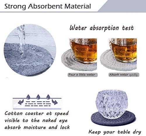 Makya Pijte podmetačima sa držačem, upijajući podlozi od 6, pletenica za zaštitu tkanine za zaštitu od stola debljine toplotnog otpornosti