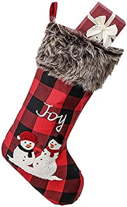 Božićne čarape Držači Crveni plaćeni crtani Porodični ukrasi Viseći čarape ukras za Xmas Holiday Party Mini