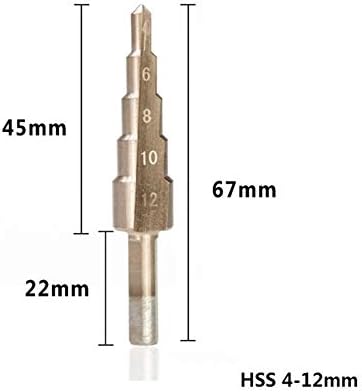 DIY STEP bušilica za odstrašivat bit HSS okrugli nosač 4-12 / 20/32 konusni bušilica za konusnu sitnicu za glodanje za bušenje od