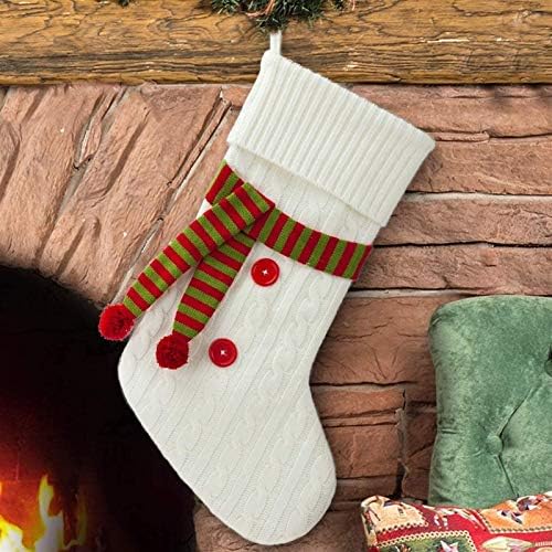 Rnntrur Halloween Dekoracija Božićne čarape, 20 inča pletene Xmas stablo, za ukrase porodičnih kuća za odmor (tri boje) slatka