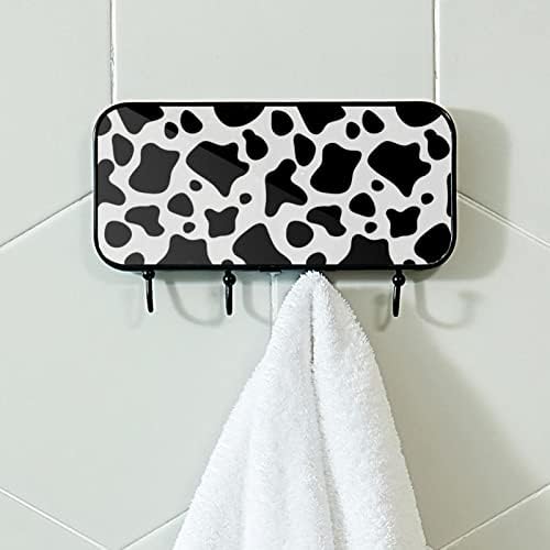 Ljepljivi kukiča od nehrđajućeg čelika za ručnik kaput zaglavljene u kupaonici ili kuhinji crno-bijela krava Sakrij pozadinu