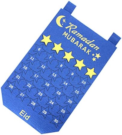 NUOBESTY 2 kom za Star favorizuje zid Islam / kalendar-tkanina ukras sa Advent priborom Eid Mubarak Ramadan Ornament Blue Mall Stars