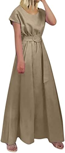 Tunika haljina za žene modni elegantni V izrez Čvrsta boja Swirch haljina labavi pojas Plus Veličina haljina plus veličina midi