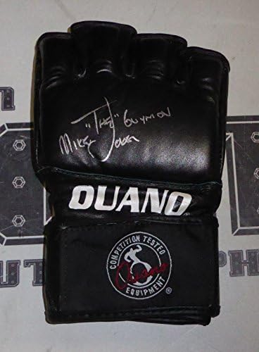 Mike Guymon potpisao Ouano MMA rukavice PSA / DNK COA autogram UFC 121 113 borbene UFC rukavice sa noćnim autogramom
