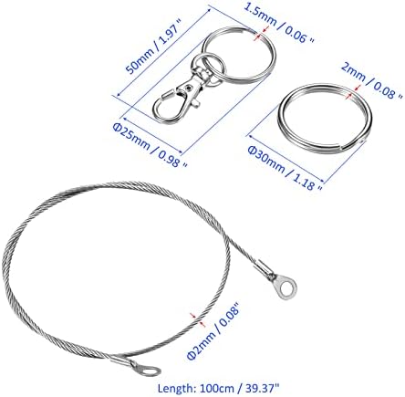 M meterksičnost 2mmx100cm sigurnosni kabel za sigurnost kabela 4pcs sa 2x30mm tipkama 4pcs taster 4pcs, primjenjuju se na otvorene