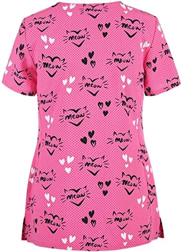Elneeya Uniforma Bluza Piling Shirt Ljetni Kratki Rukav V-Izrez Prozračni Pulover Opušteni Radni Piling Za Trudnice
