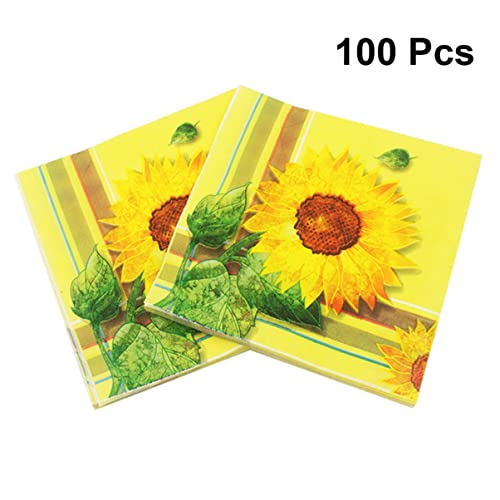 Aboofan Sunflower dekor 200pcs uzorak Tkiva Dekorativne potrepštine Ukloni se za salvetu za jednokratnu upotrebu papira za jednokratnu