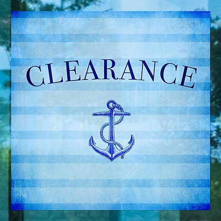 CGsignLab | Clearence -Nauticke Stripes prozor Cling | 24 x24