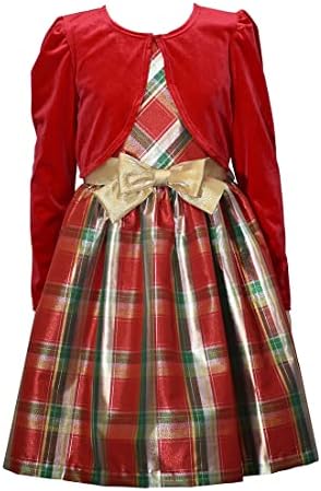 Bonnie Jean božićna haljina - kaidno sa crvenim kardiganom za bebu, mališane, male i velike djevojke
