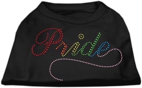 Rainbow Pride Rhinestone košulja za pse Black XL