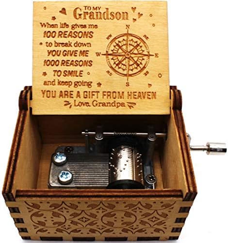 Ukebobo Wooden Music Box - Vi ste moja sunčana muzička kutija, pokloni od djede do Grandson - 1 set (100)