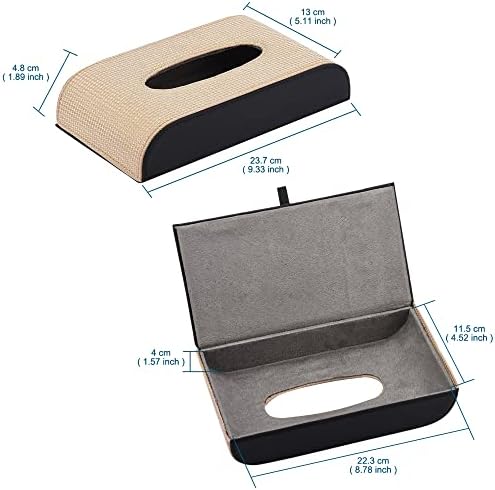 Crna sa šinny zlatnim automatska tkiva za automobilski tkivo PU kožna držač papira za papir pravokutna kutija
