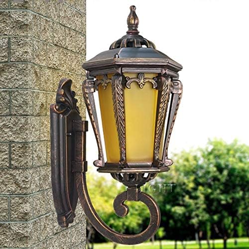 Ylyajy Vanjska vodootporna i pretvorena u hrđe evropske zidne svjetiljke u dvorištu Balkon Gate Villa Lamp LED retro jednostavan stil