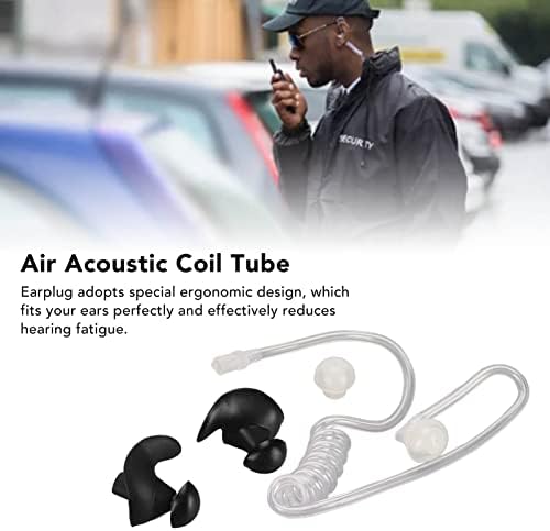 Vazdušna akustična zavojna cijev, udobna izdržljiva prozirna akustična zavojna cijev univerzalna sa silikonskim čepićima za uši za dvosmjerne Radio slušalice