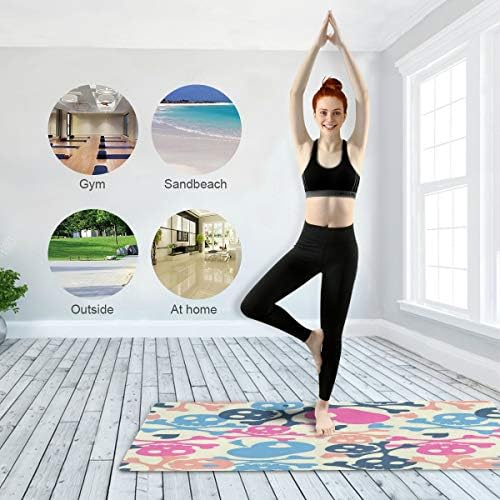 Qilmy boja lobanje Camo prostirka za jogu i vježbanje | neklizajuća, otporna na vlagu i Jastučasta prostirka za jogu, Pilates i vježbe, 71 x 26 x 1 mm