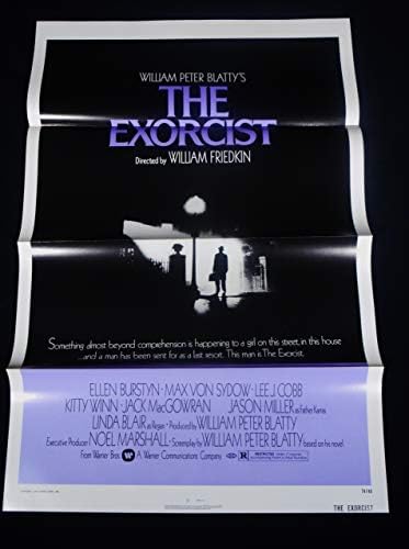 Exorcist 1974 Linda Blair C10 Mint neiskorišćeni tri-preklopljeni horor vintage Original Jedan list Movie Poster !!