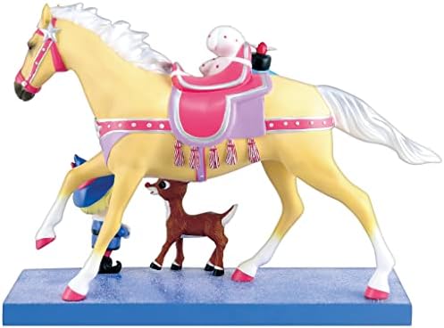 Enesco Rudolph Red-nos-noseni jelena po stazi obojenih ponija Posebna dostava Figurica, 7,28 inča, višebojna