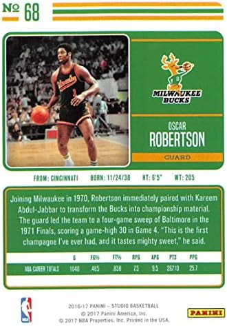 -17 panini studio 68 Oscar Robertson NM-MT Milwaukee Bucks Košarka J2M