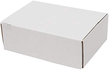 WiCCI 50 valovitih papirnih kutija 6x4x2, za otpremu, pakovanje i selidbu, bijele spolja i žute iznutra