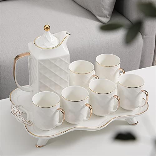 ZlxDP Argyle uzorak Bijela keramička komunalna čaj Popodnevni čaj čaj čaj čaja Početna Tea set potrepštine Pokloni