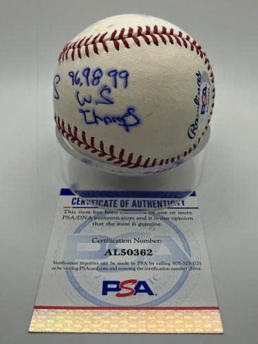Darryl jagode 96 98 99 WS Champs Mets potpisan autograph bejzbol PSA DNK * 62 - autogramirani bejzbol