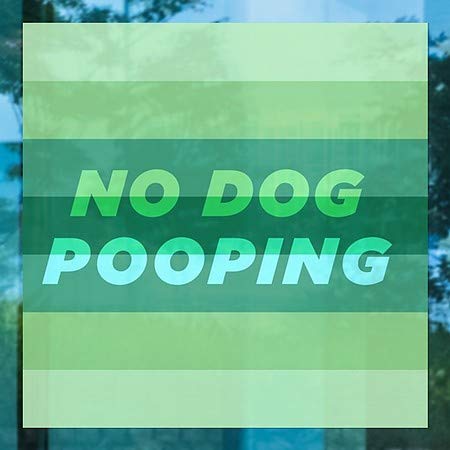 CGsignLab | Nijedan pas Pooping -Modern gradijent prozor Cling | 5 X5