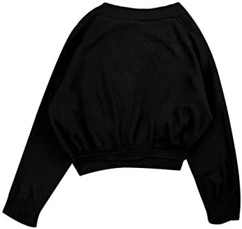 Hedmy Womens dugih rukava Klintni omotaj TOP balet ples kardigan prednji kvot džemper za smanjivanje kaputa